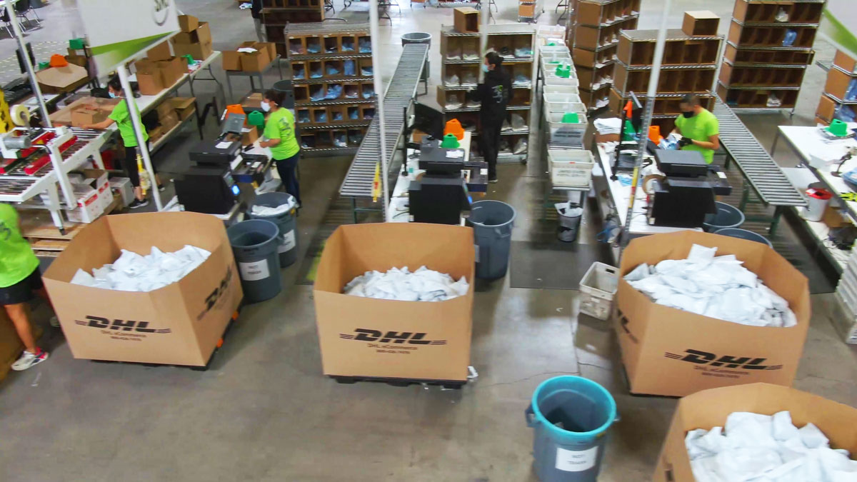 employees working inside warehouse